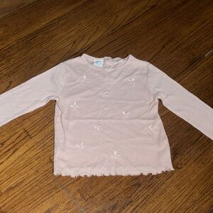 Zara Kids Long Sleeve Blush Pink Tee
